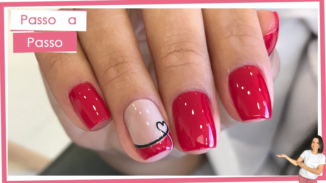 Unhas Decoradas Vermelhas com Película | Saúde e Vida